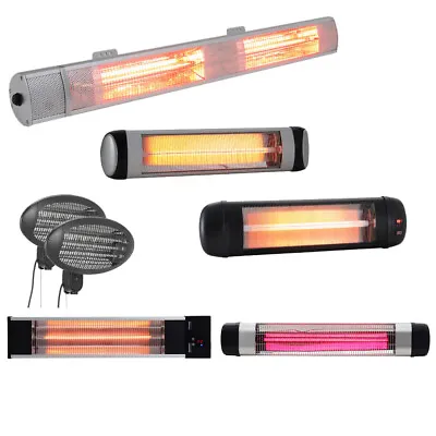 Patio Wall Heater Electric Infrared Space Warmer Halogen/Quartz Tube Heating Kit • £55.95