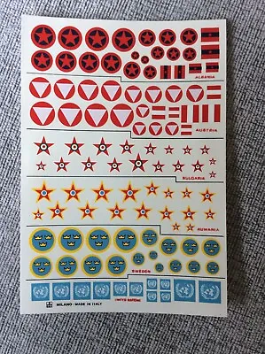 Esci 1/72nd Decal Sheet .Aircraft National Insignia . Various Nations • £5