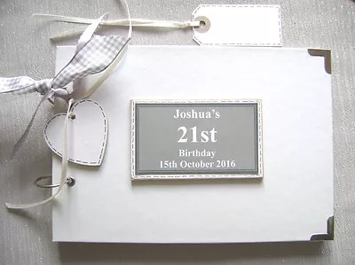 PERSONALISED Birthday 18 21 30 40 40 60 70.a5 PHOTO ALBUM/SCRAPBOOK/MEMORY BOOK • £13.85