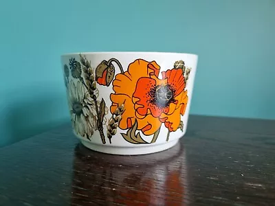 £6 • Buy J&g Meakin Studio Pottery Poppies Sugar Bowl.