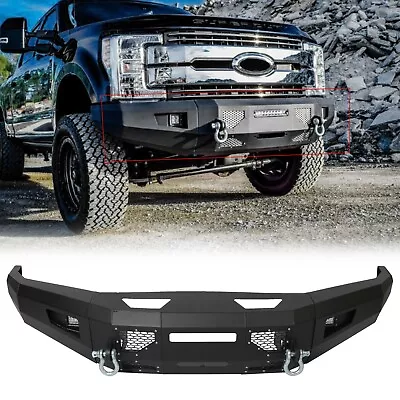 Black Steel Powder Coated Front Bumper For 2017 2018 2019 Ford F250 F350 F450 • $545