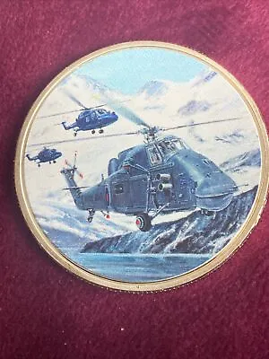 FALKLANDS WAR 45mm SILVER PLATED COLOURED PROOF MEDAL - RETAKING SOUTH GEORGIA • £7.50