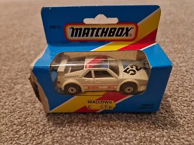 Vintage Matchbox Mb52 Bmw M1 White Car Diecast Mint / Near Mint Boxed • £29.99