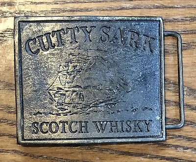 Vintage Cutty Sark Scotch Whiskey Brass Belt Buckle • $25