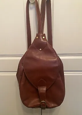 HIDESIGN ~ Large Leather Teardrop Shape Backpack ~ Colour: Tan Brown ~ VGC • £50