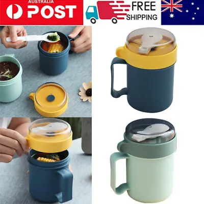 $14.24 • Buy Lunch Box Thermos Food Flask Plastic Insulated Soup Jar Container With Spoon AU