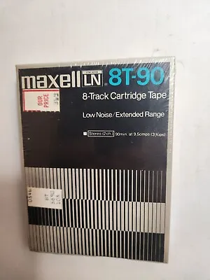 Sealed Maxell 8T-90 LN  90 Minutes Low Noise Stereo 8 Track Blank Tape • $14.99