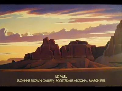 Vintage Ed Mell Long Rock Suzanne Brown Gallery March 1988 Poster • $59.99