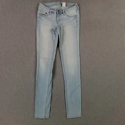 H&M Super Skinny Jeans Size 27 Super Low Waist 27/32 Light Wash Stretch • $14.79