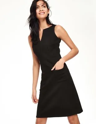 £54.11 • Buy Anthropologie BODEN Audrey Black Jacquard Square Sheath Dress Plus Size 14L