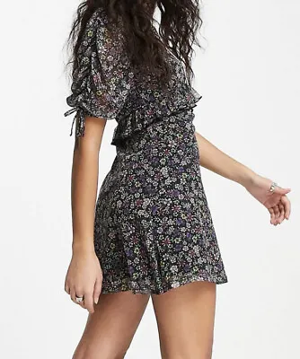 £11.99 • Buy Topshop Petite Floral Print Mini Dress - Size L Large BNWT