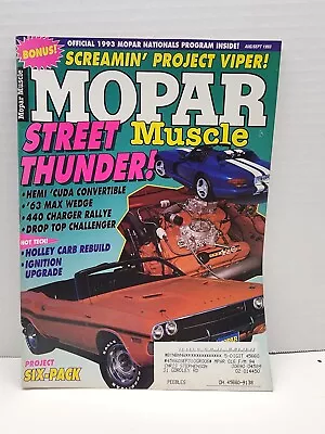 Mopar Muscle Magazine Aug/Sept. 1993 Street Thunder Hemi Cuda 440 Charger • $6.99