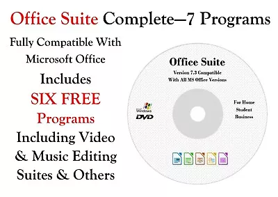 LibreOffice 2022 Word-Processor Spreadsheet Database Software & 7 Extra Programs • £5.85