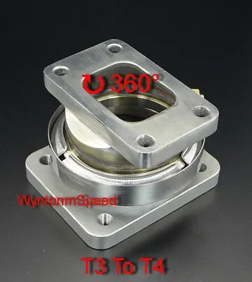 T3 To T4 Turbo Inlet V Band Stainless Steel Rotation Conversion Adapter Flange • $63.99