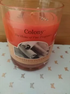 Colony. Toasted Cinnamon Glass Votive Candle. 35 Hours. New • £6.49