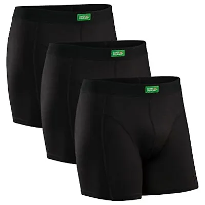 DANISH ENDURANCE 3 Pack Men's Organic Cotton Stretch Boxer ShortsTag-Free Under • £17.52