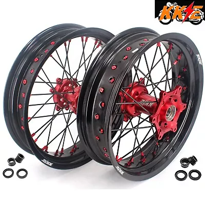 KKE 17  Supermoto Wheels Set For Honda CR125R CR250R 2004-2007 Motard Rims • $759