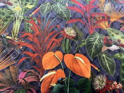 £1.40 • Buy TROPICAL DREAM Pattern Upholstery / Furnishing  Velvet - 140  Cms - 330 Gsm