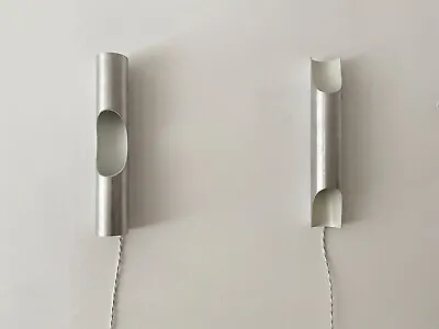 Pair Of Mid Century FUGA Aluminun Raak Sconces Made In The Netherlands Rewired • $400