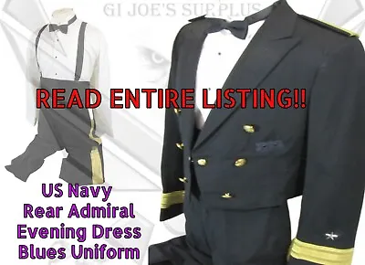 Davis Clothing US Navy Officer Rear Admiral Evening Mess Dress Blues Uniform HC • $129.99