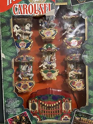 Vtg Mr Christmas Animated Holiday Carousel 6 Music Moving Horses • $9.99