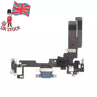 Black OEM Charging Port Dock Mic Flex Cable Adapter Component For Iphone 14 • £13.91