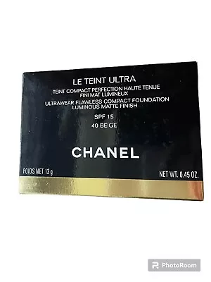 Brand New Chanel Le Teint Ultra Compact Foundation Matte Spf15 40 Beige • $80