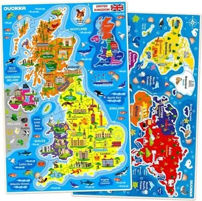 £9.49 • Buy Wooden Jigsaw Puzzles For Kids Age 3 4 5 6 Year Olds – 100 Piece Jigsaw Toy
