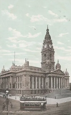PORTSMOUTH TOWN HALL Hampshire - Vintage POSTCARD • £3.97