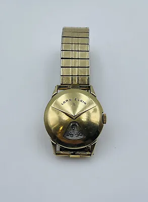 Lord Elgin Vintage 14k Gold Filled Manual Wind Jump Hour Men's Watch • $795