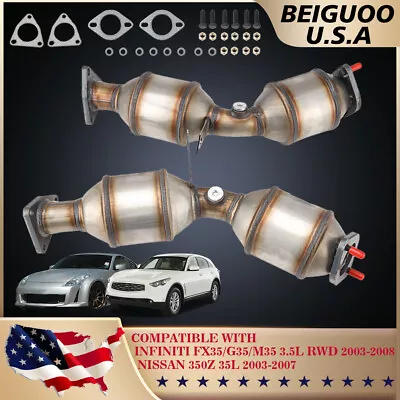 Pair Front Catalytic Converter For INFINITI FX35/G35/M35 Nissan 350Z 2003-2008 • $110.99