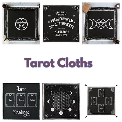 Square Altar Cloth Pentagram Triple Moon Cotton Gothic Wiccan Pagan Table Cloth • £5.99