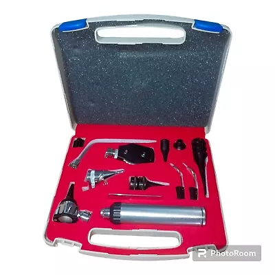 HUMAN & VETERINARY ENT Medical Otoscope Opthalmoscope SET Diagnostic Kit LED • $49.99