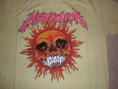 Metallica Pushead Sun Tee Shirt Junior's Girl's Size Small 100% Cotton • $11.19