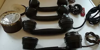 £16 • Buy Old Bakelite Telephone Parts.Hand Sets With Leads. Dial.