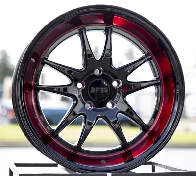 $920 • Buy 18x8.5 +38 F1r F102 5x114.3 Black Red Lip 5x4.5 Wheels Rims 2  Lip ( Set Of 4 )