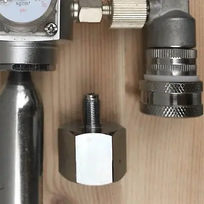 Soda Water CO2 Adapter Mini Regulator Homebrew Beer Corny Keg 3/8‑24UNF-6ACME‑6G • £7.50