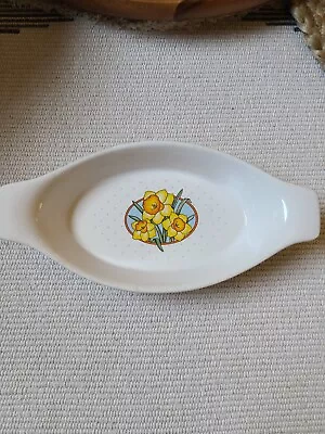 Vintage Mt Clemens Pottery Floral Au Gratin Baking Dish Japan • $6.99