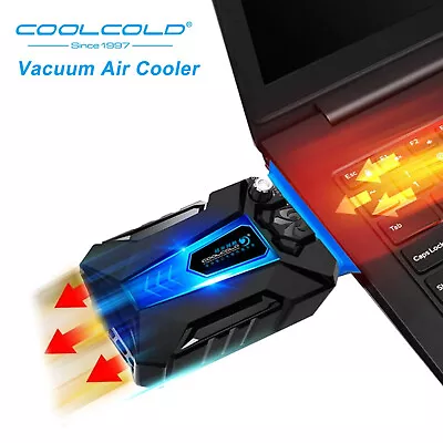 COOLCOLD Mini Vacuum Laptop Cooler Cooling Fan Notebook USB Air Extracting C1W6 • $12.15