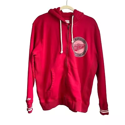 Mitchell & Ness Men's Sz.Large NHL Detroit Red Wings Hoodie Jacket Full Zip • $59.85