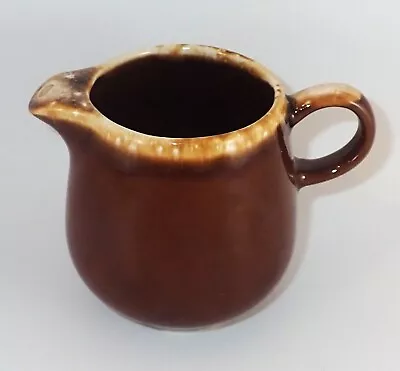 McCoy Brown Drip Pottery Creamer / Cream Pitcher Round Handle • $7.99