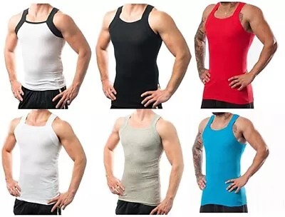 Different Touch 6 Pack Men Square Cut G-unit Style Tank Top A-shirts • $45.99