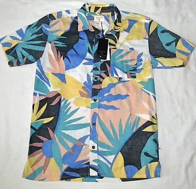 New Quiksilver Tropical Flow Beach Short Sleeve Dress Shirt Youth Boys Size XL • $36.80