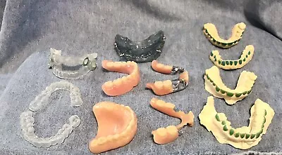 Vintage Lot Dental Impressions Molds Bridge Retainers Oddity Teeth Mouth Grill ? • $15.50