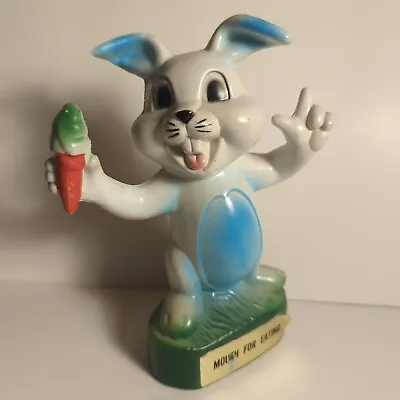 Vintage Easter Bunny MOUTH FOR EATING Rabbit Piggy Bank Kitschy Spring HONG KONG • $29.99