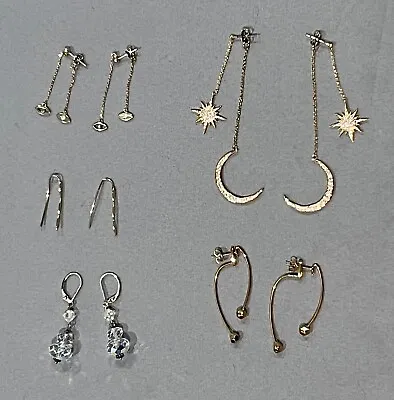 Earrings 5 Pack Variety Eye Stone Dangle Star Moon Pre-owned • $7.99