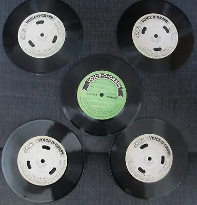 Lot Of 5 Vintage Voice O Graph Vinyl Records 78 RPM • $31.99