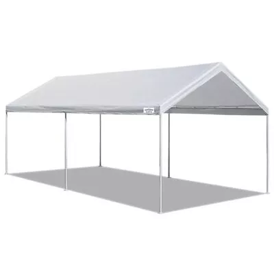Caravan Canopy Sports 10' X 20' Domain Carport Garage White - Frame Material - • $100