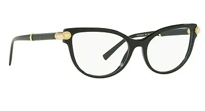 New VERSACE V-Rock Black Gold Cat Eye EyeGlasses Frame Glasses VE 3270Q GB1 54 • $249.95