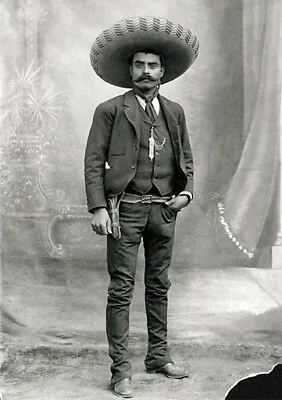 Zapata Emiliano Zapata (FULL POSE) POSTER 24 X 36 INCH Mexico History Revolution • $23.99